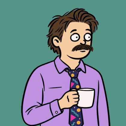 Conor drinking coffee